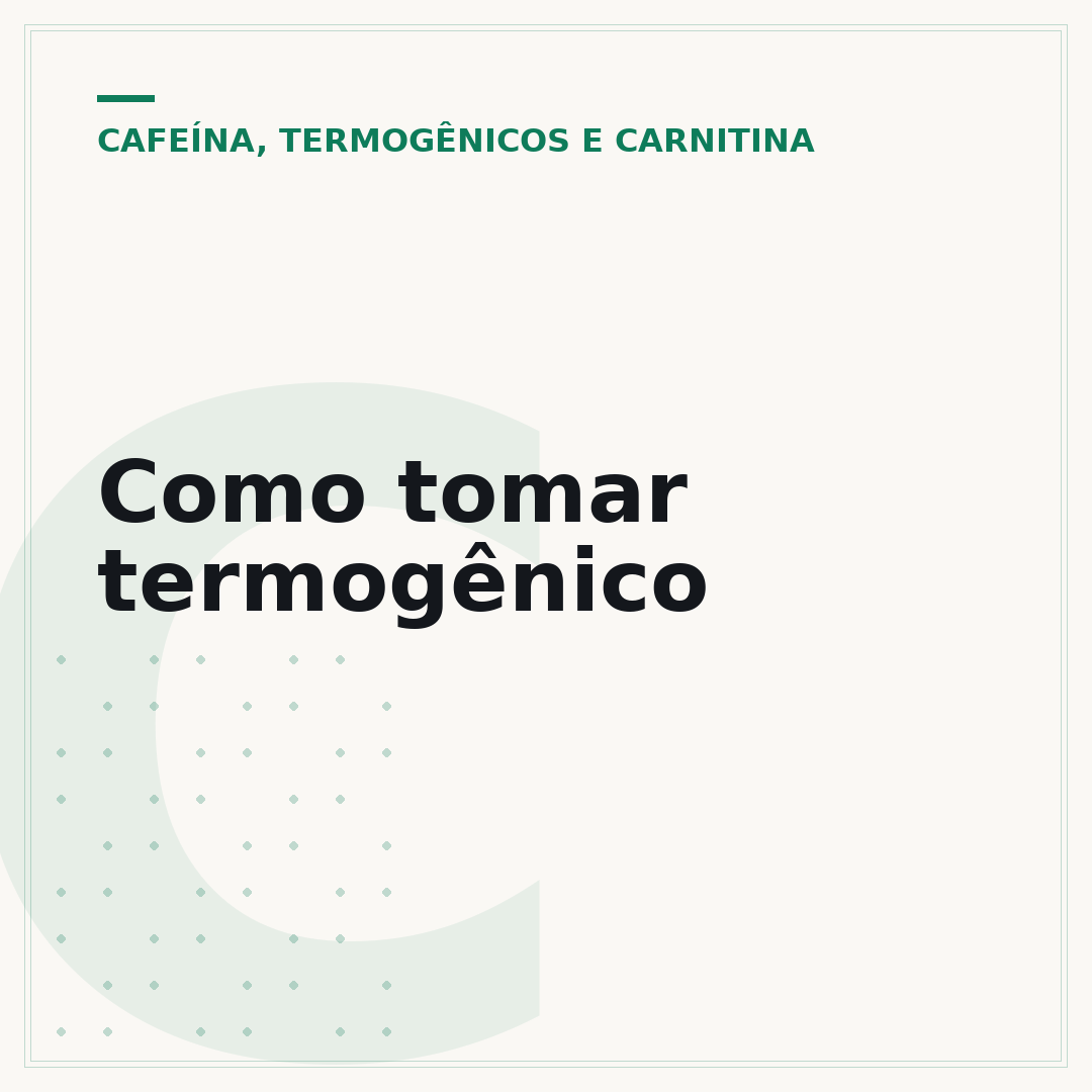 Como tomar termogênico
