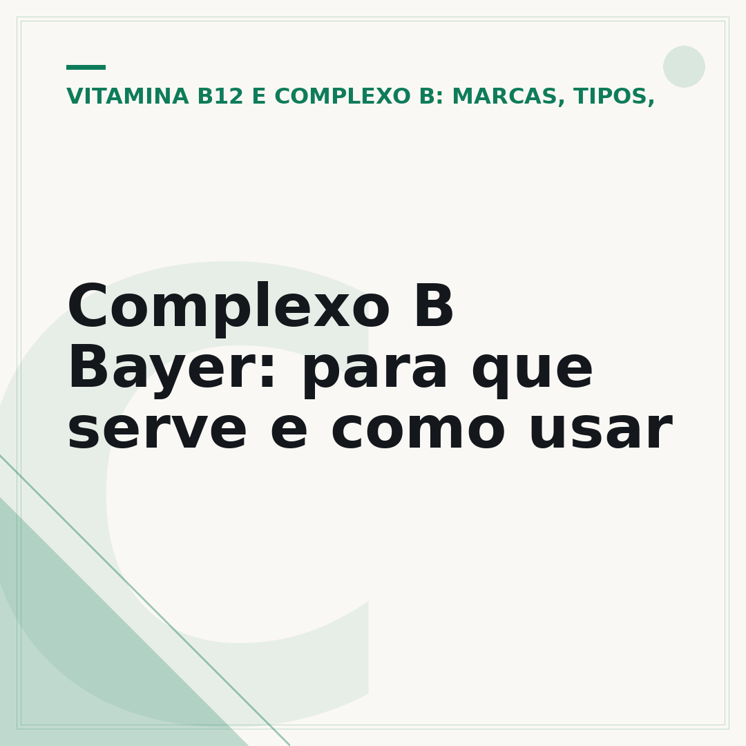 Complexo B Bayer: para que serve e como usar