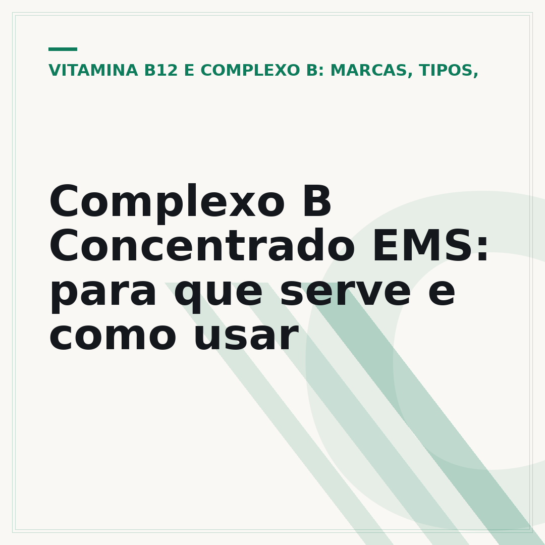 Complexo B Concentrado EMS: para que serve e como usar
