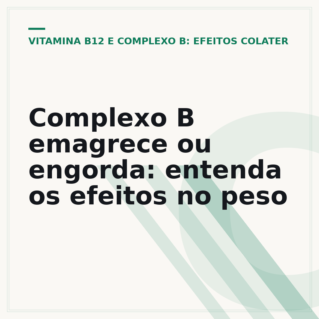 Complexo B emagrece ou engorda: entenda os efeitos no peso