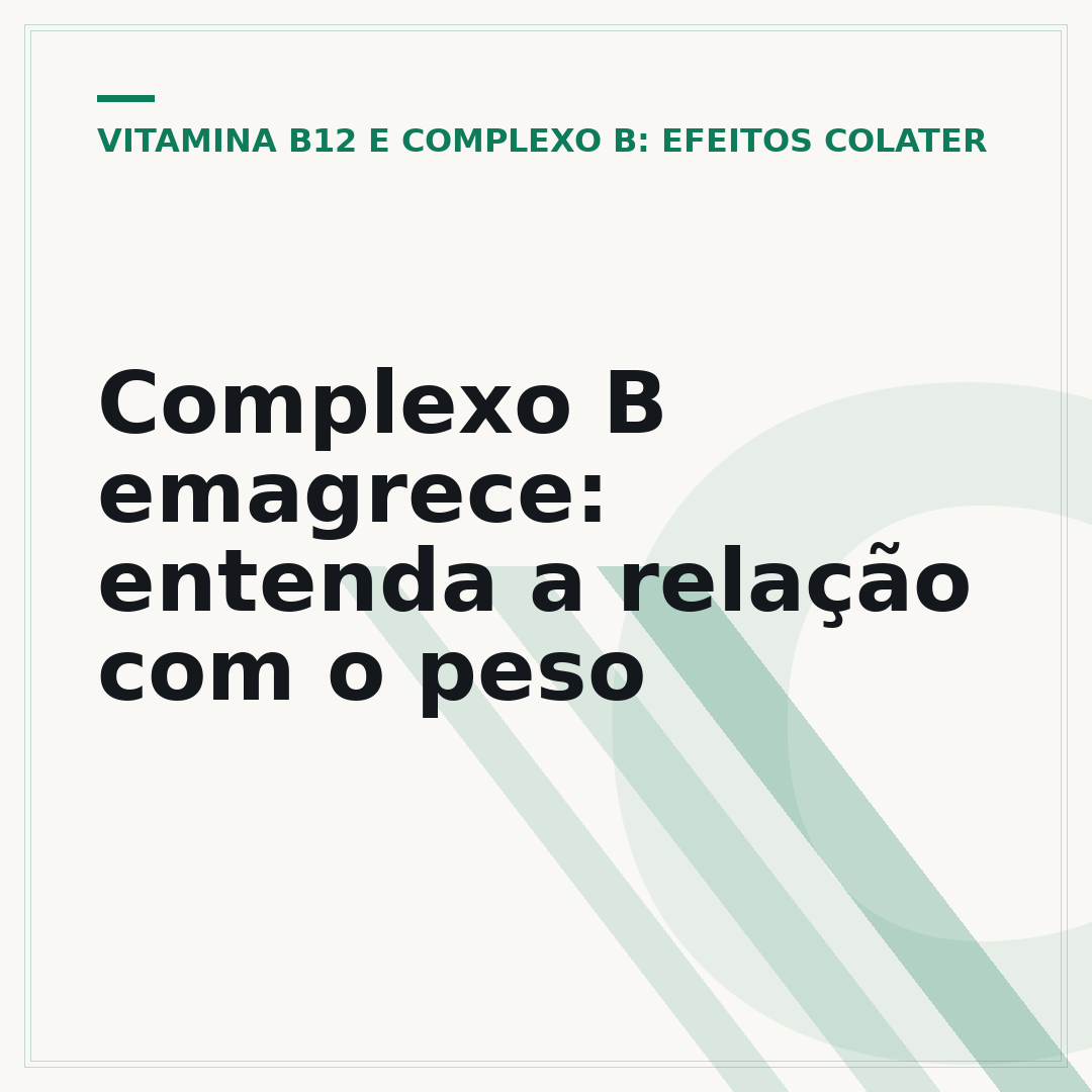 Complexo B emagrece: entenda a relação com o peso