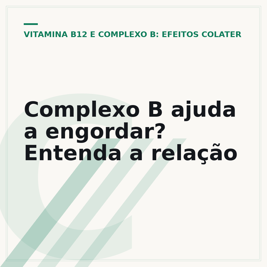 Complexo B ajuda a engordar? Entenda a relação
