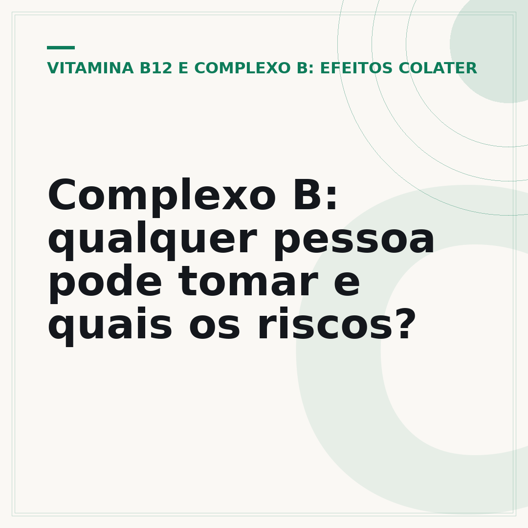 Complexo B: qualquer pessoa pode tomar e quais os riscos?