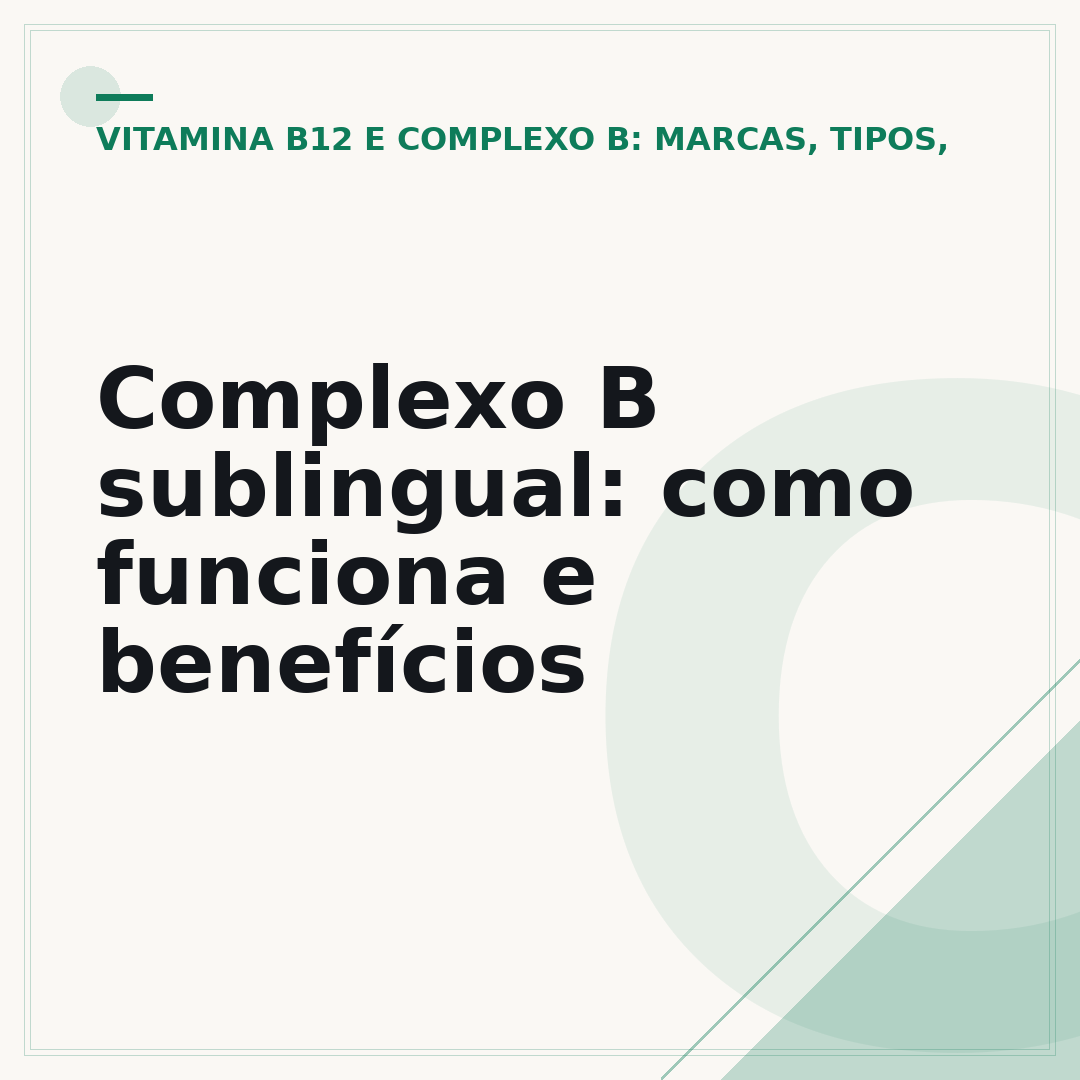 Complexo B sublingual: como funciona e benefícios