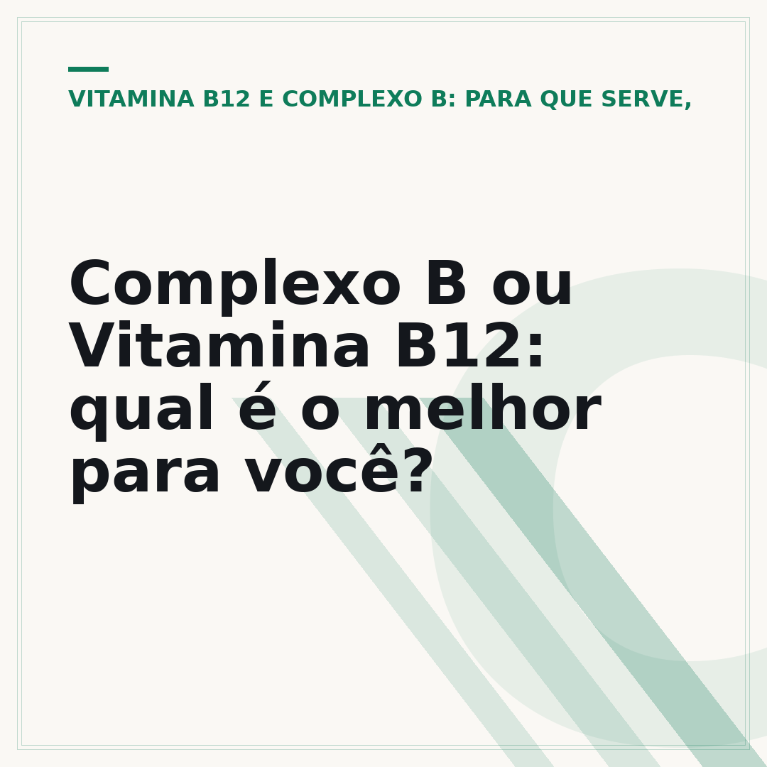 Complexo B ou Vitamina B12: qual é o melhor para você?