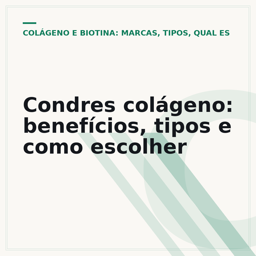 Condres colágeno: benefícios, tipos e como escolher