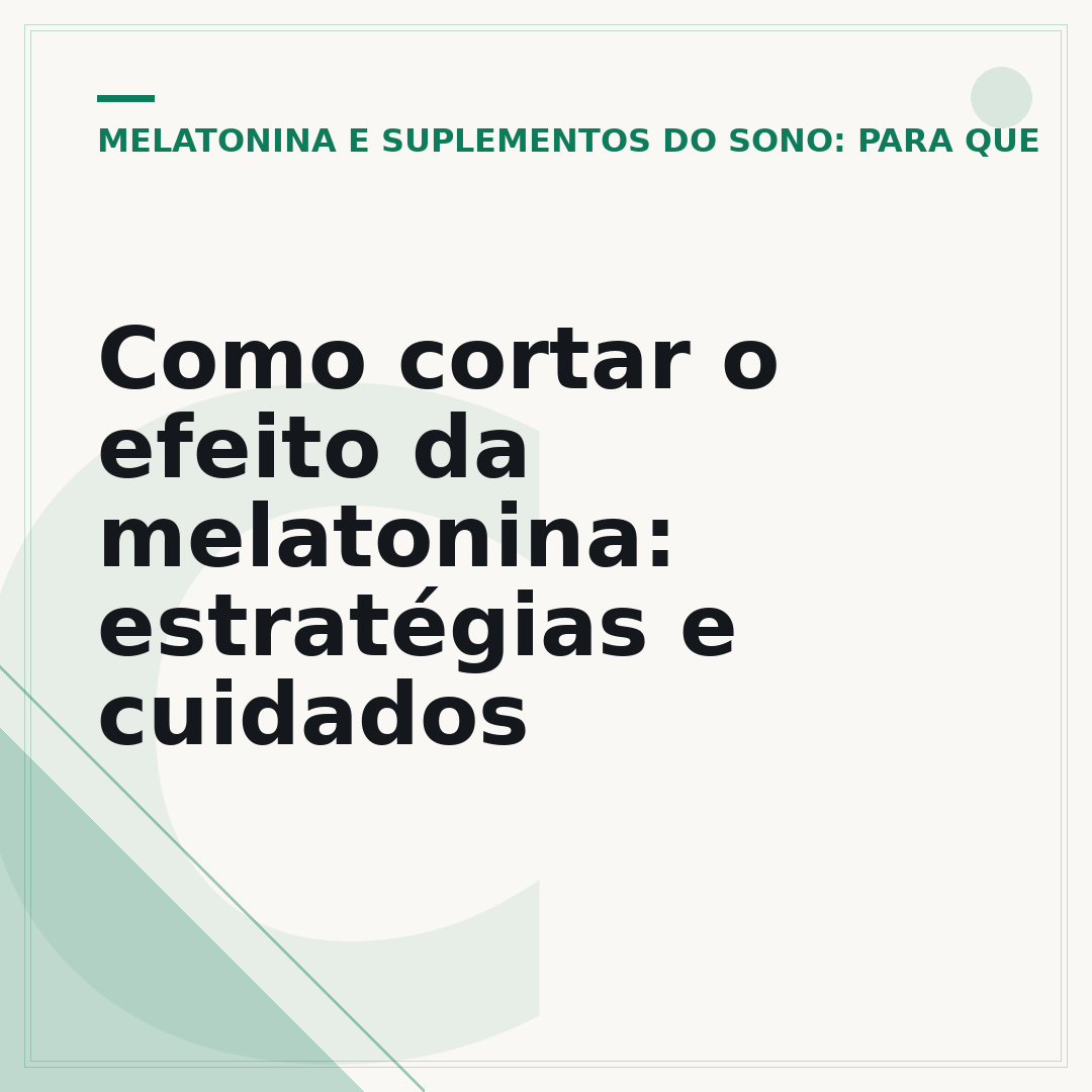 Como cortar o efeito da melatonina: estratégias e cuidados
