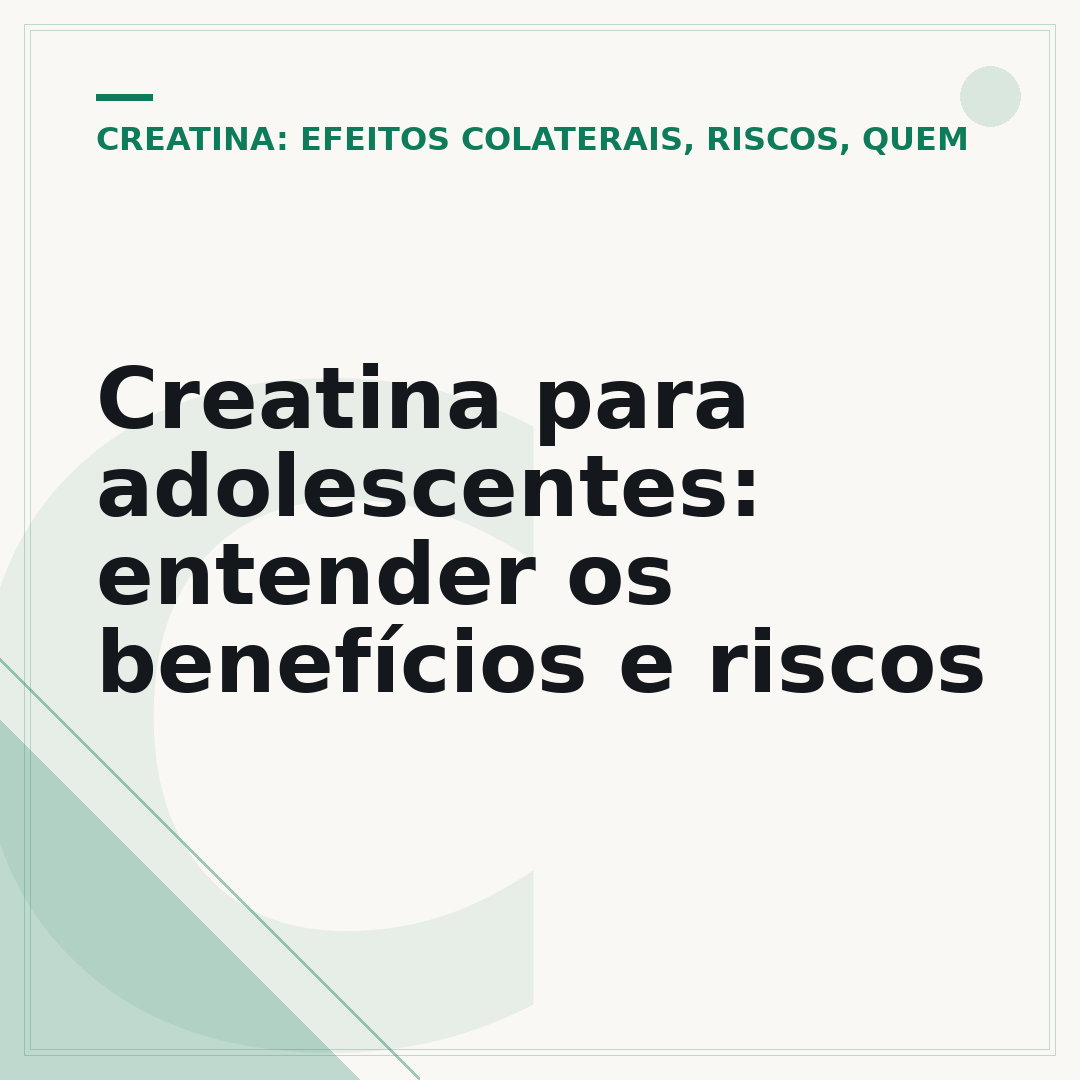 Creatina para adolescentes: entender os benefícios e riscos