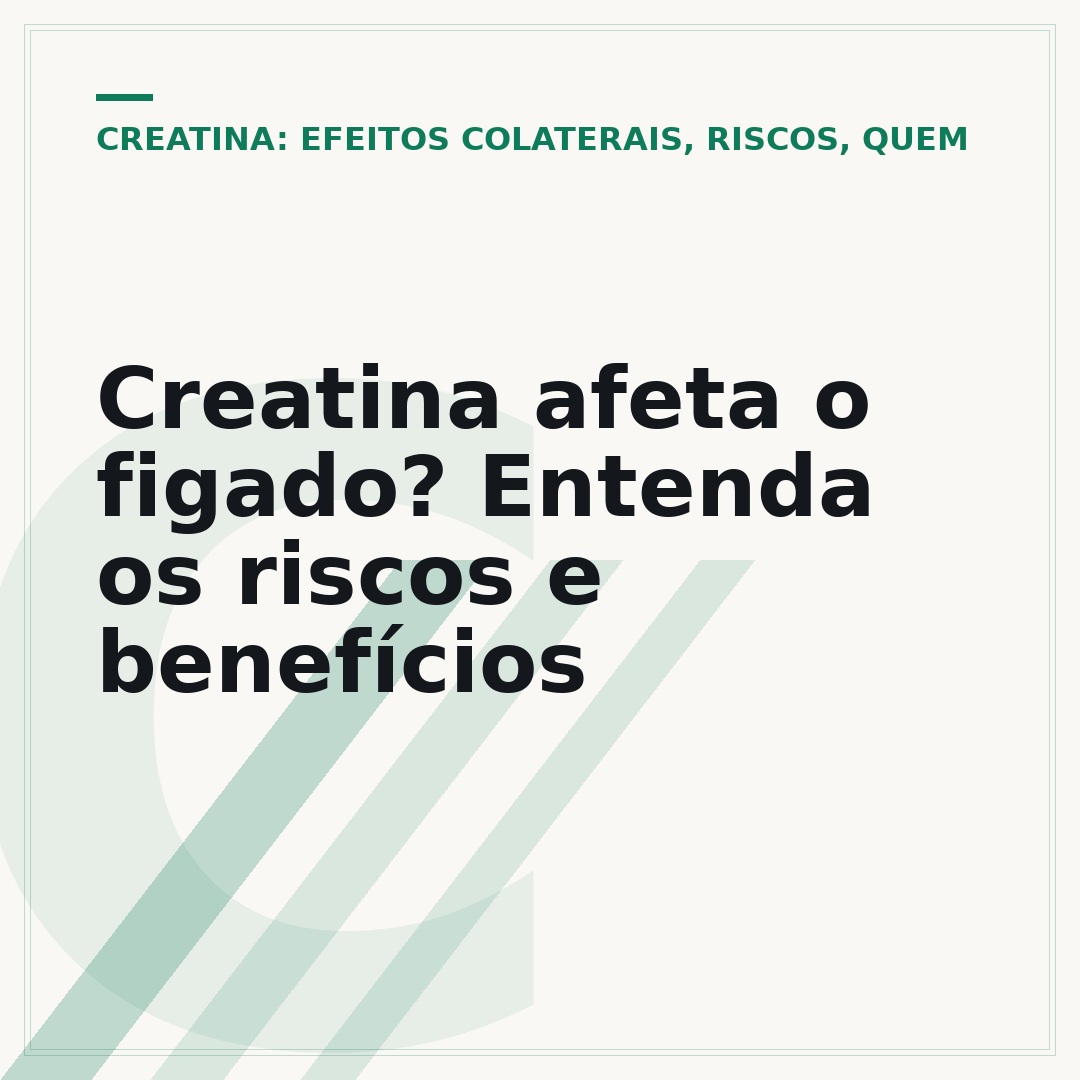 Creatina afeta o figado? Entenda os riscos e benefícios