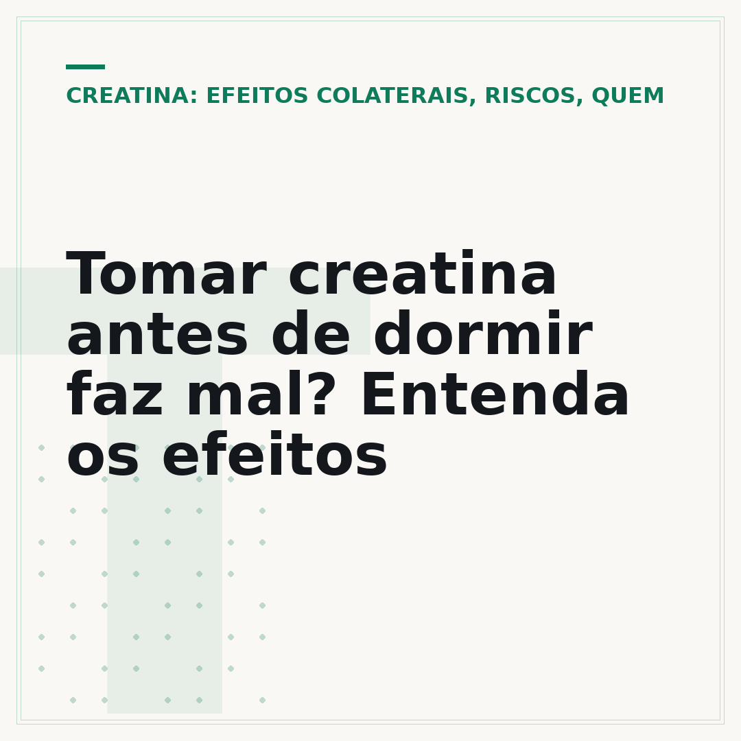 Tomar creatina antes de dormir faz mal? Entenda os efeitos