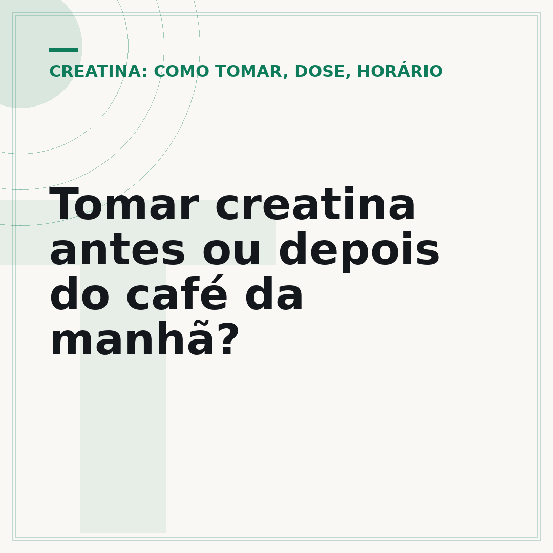 Tomar creatina antes ou depois do café da manhã?