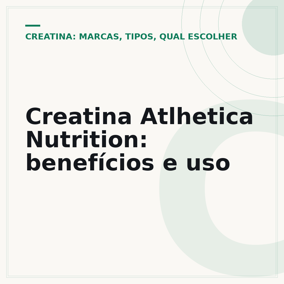 Creatina Atlhetica Nutrition: benefícios e uso