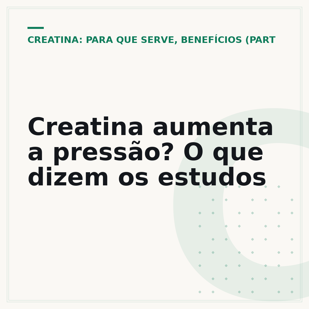 Creatina aumenta a pressão? O que dizem os estudos