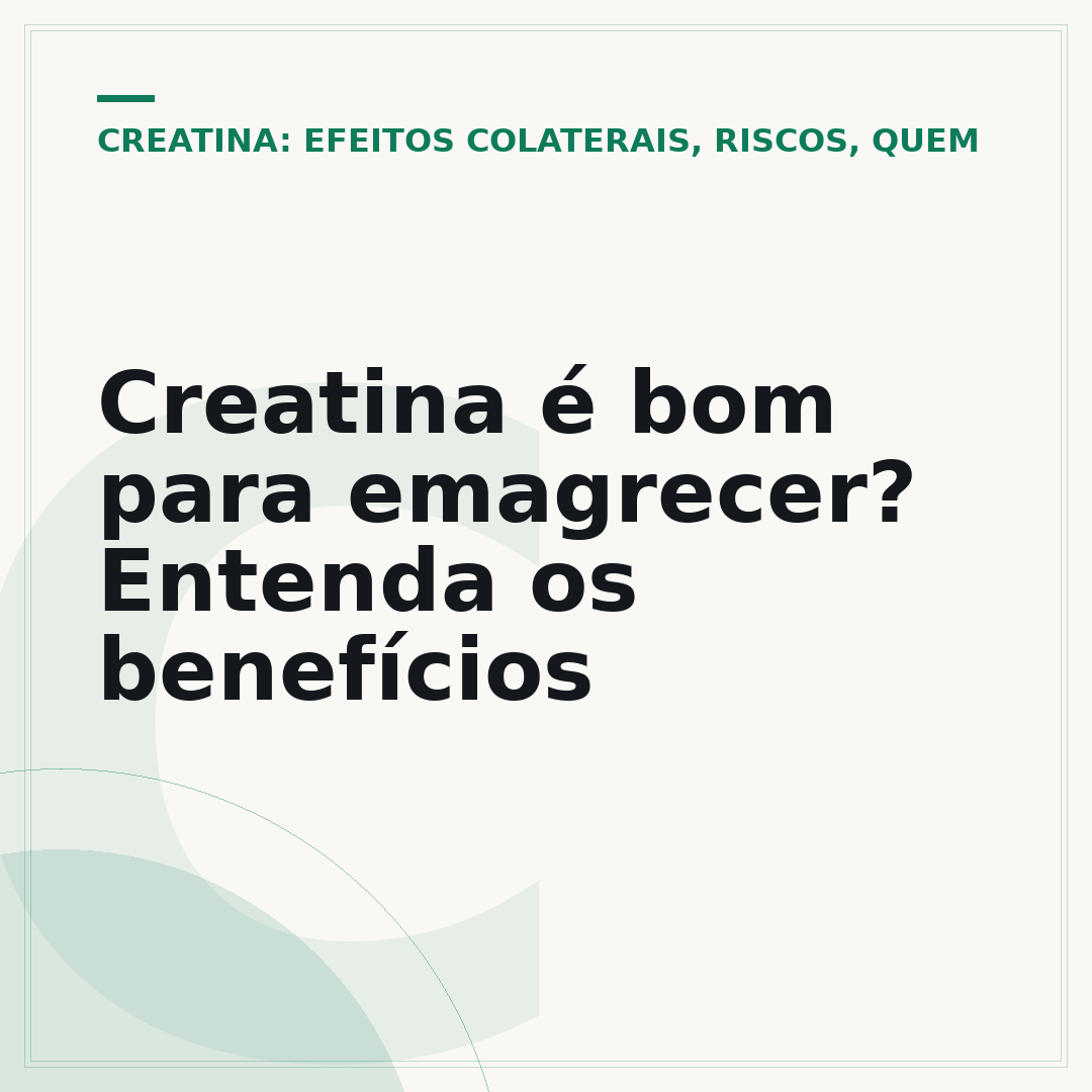 Creatina é bom para emagrecer? Entenda os benefícios