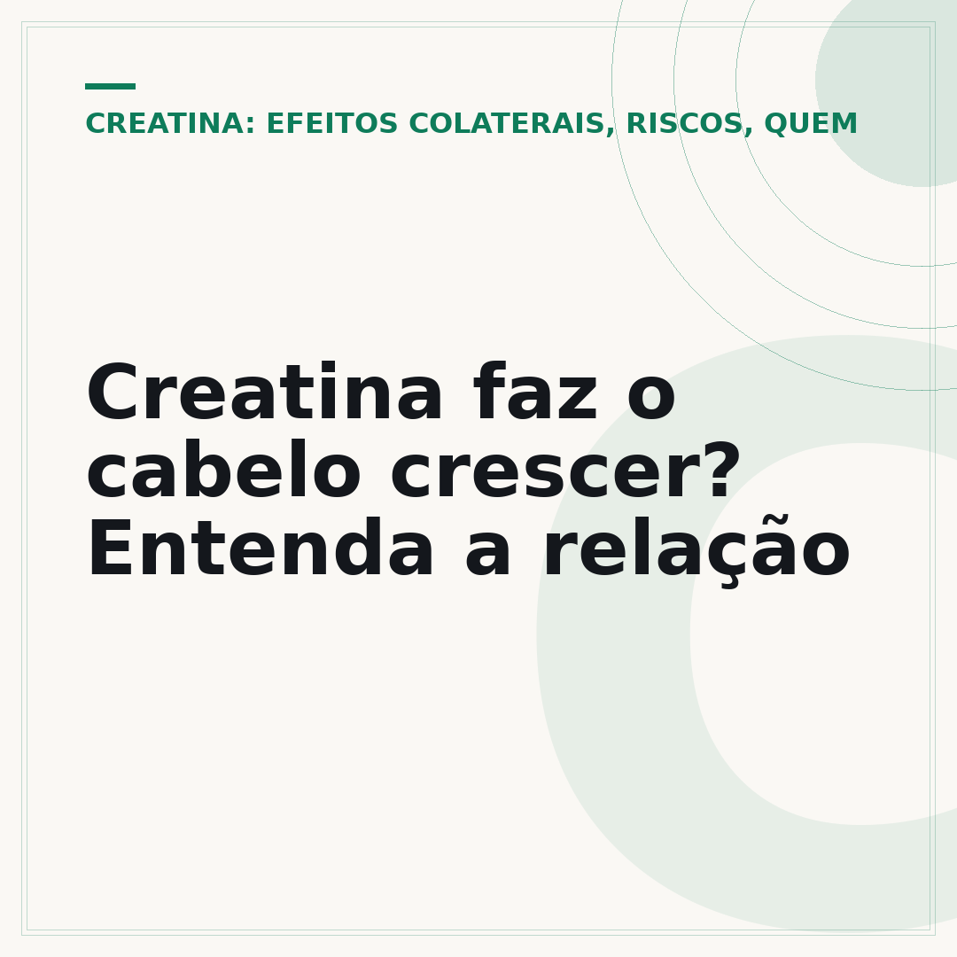 Creatina faz o cabelo crescer? Entenda a relação