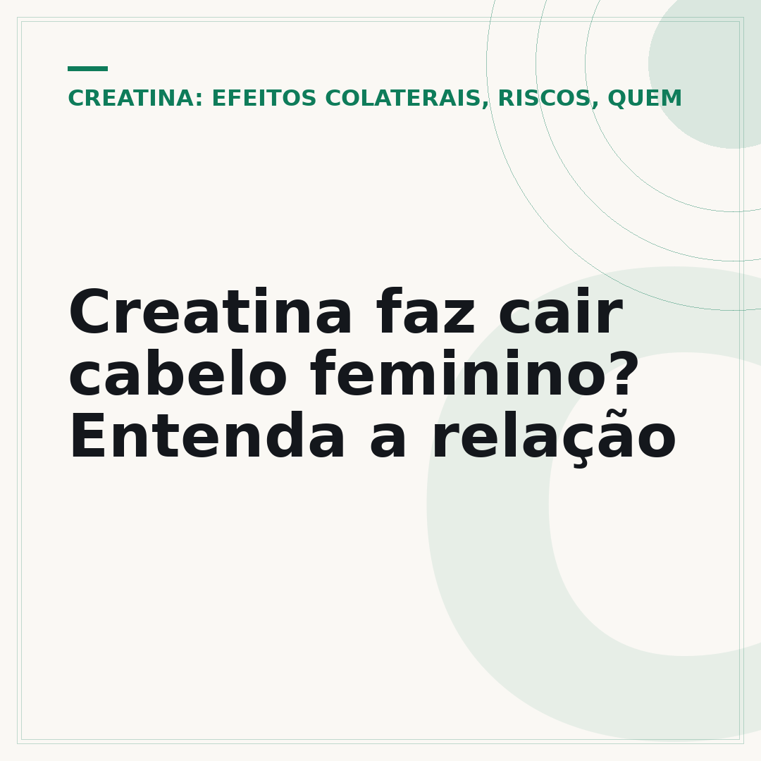 Creatina faz cair cabelo feminino? Entenda a relação