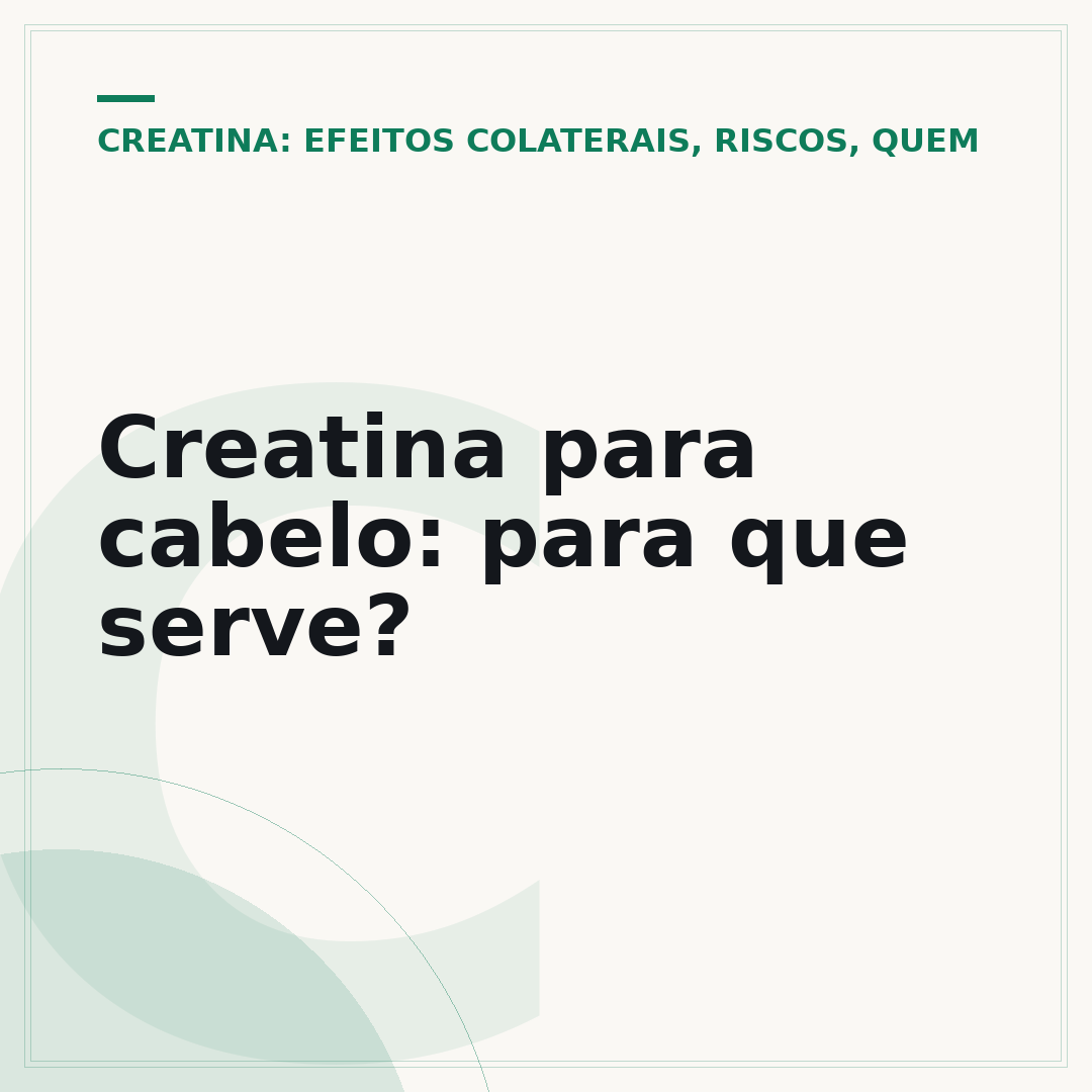 Creatina para cabelo: para que serve?