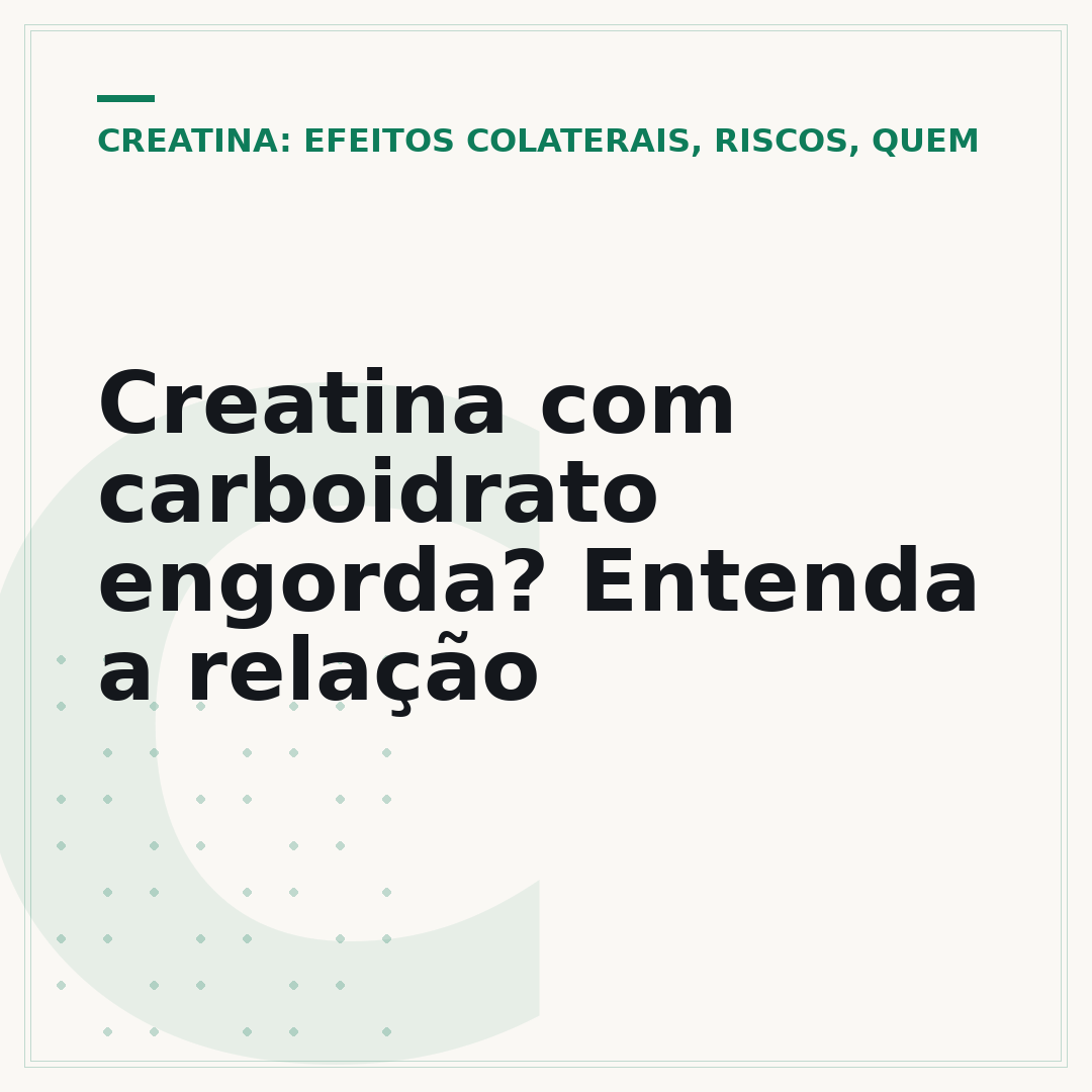 Creatina com carboidrato engorda? Entenda a relação