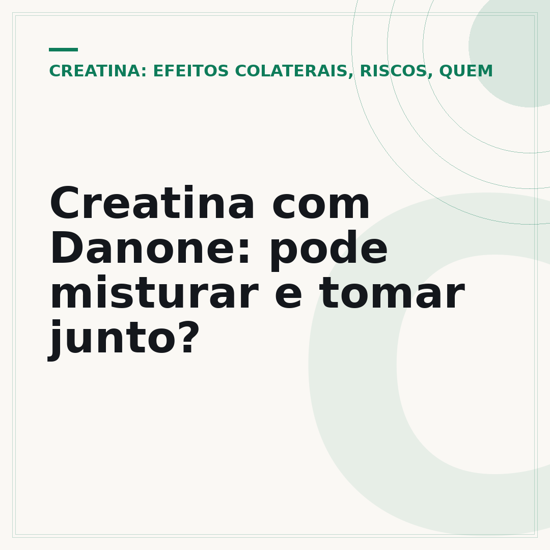 Creatina com Danone: pode misturar e tomar junto?