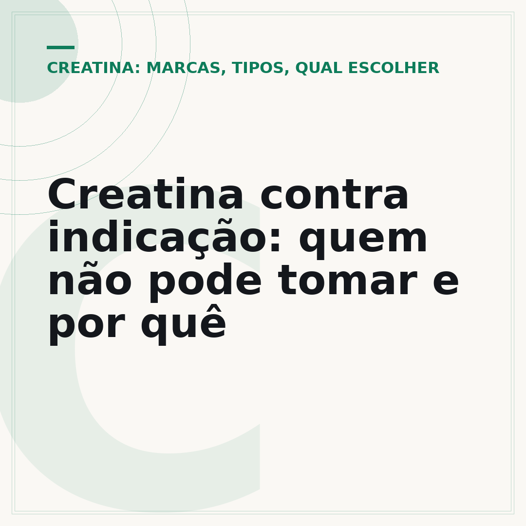Creatina contra indicação: quem não pode tomar e por quê