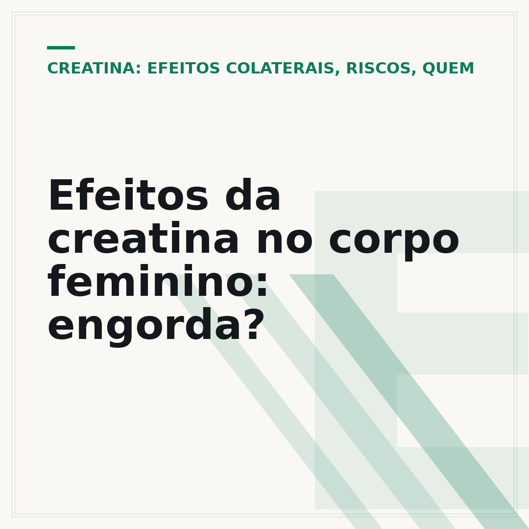 Efeitos da creatina no corpo feminino: engorda?