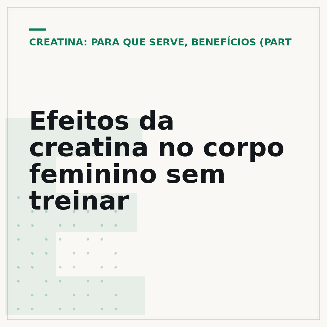 Efeitos da creatina no corpo feminino sem treinar