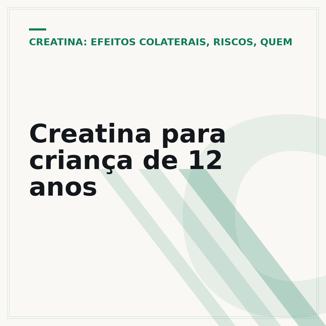 Creatina para criança de 12 anos