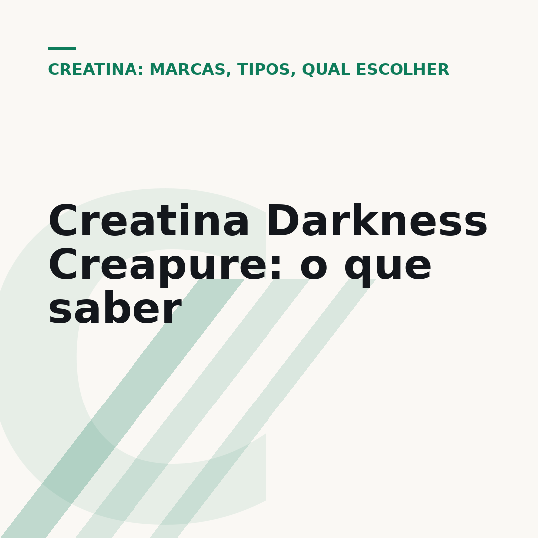 Creatina Darkness Creapure: o que saber