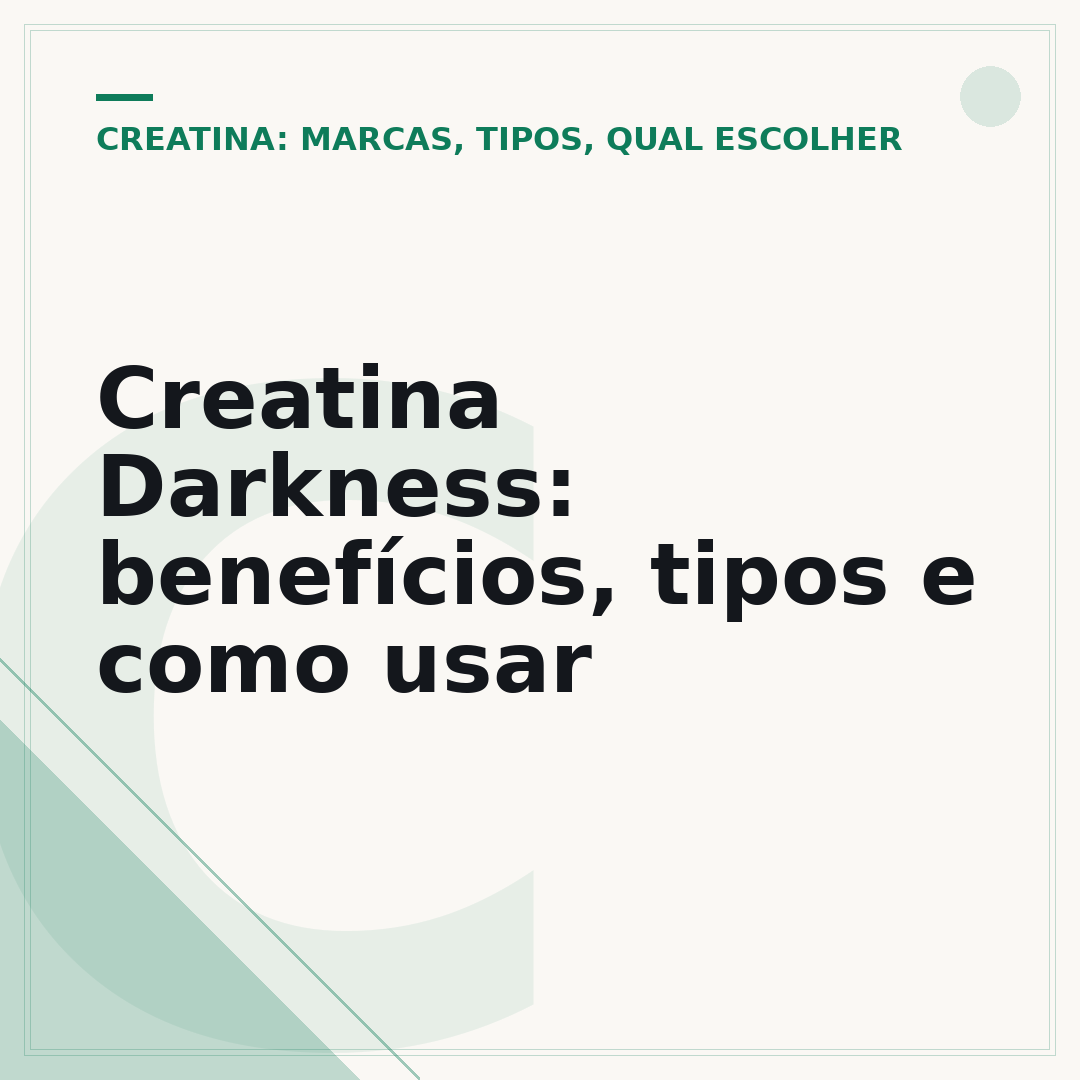 Creatina Darkness: benefícios, tipos e como usar