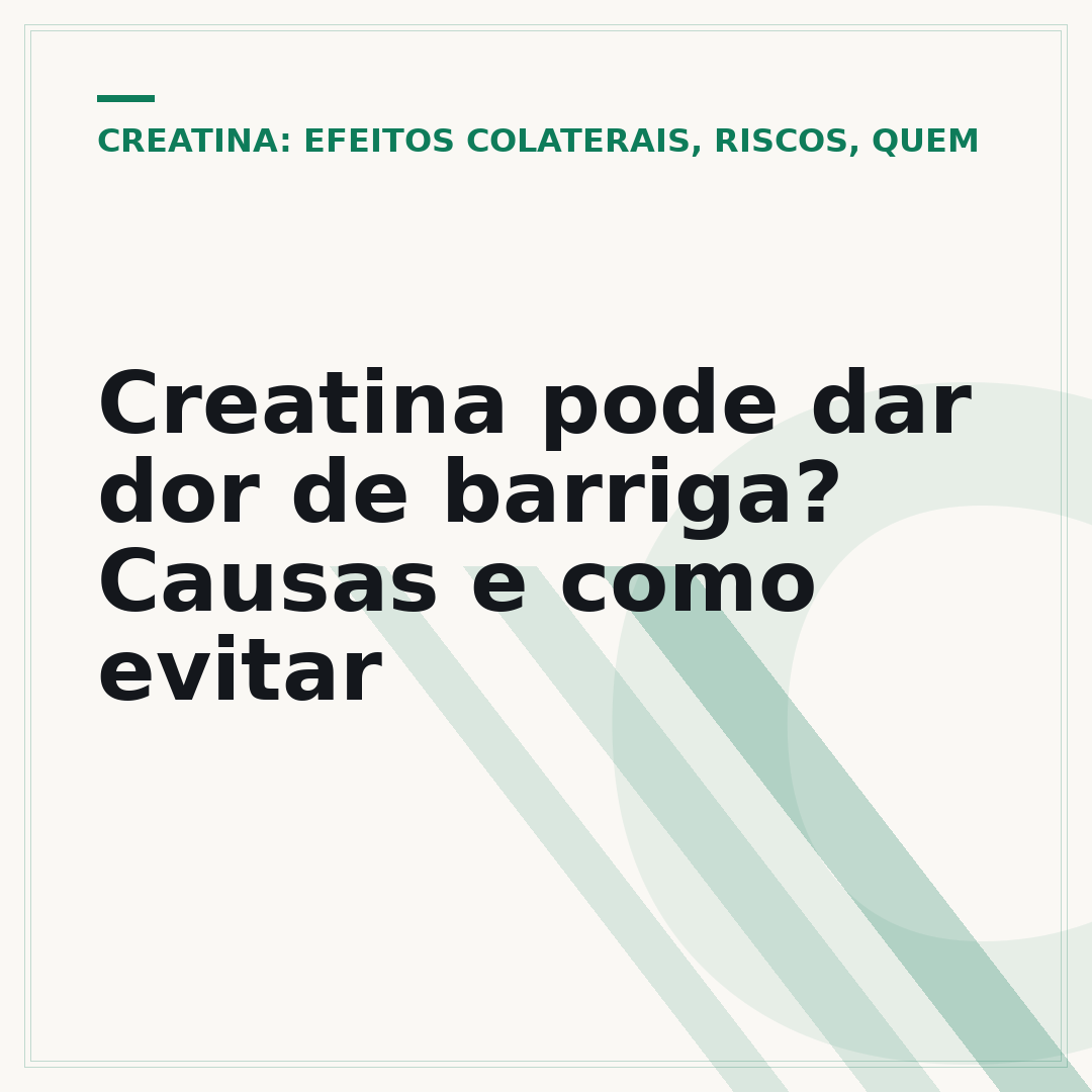 Creatina pode dar dor de barriga? Causas e como evitar