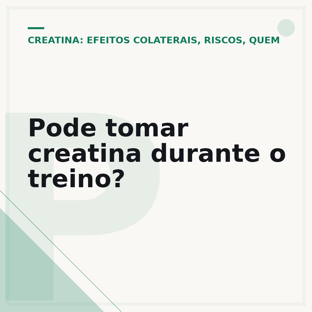 Pode tomar creatina durante o treino?
