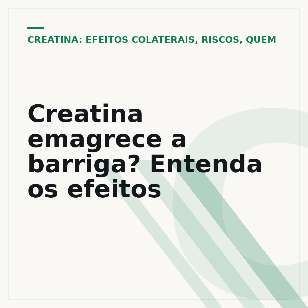 Creatina emagrece a barriga? Entenda os efeitos