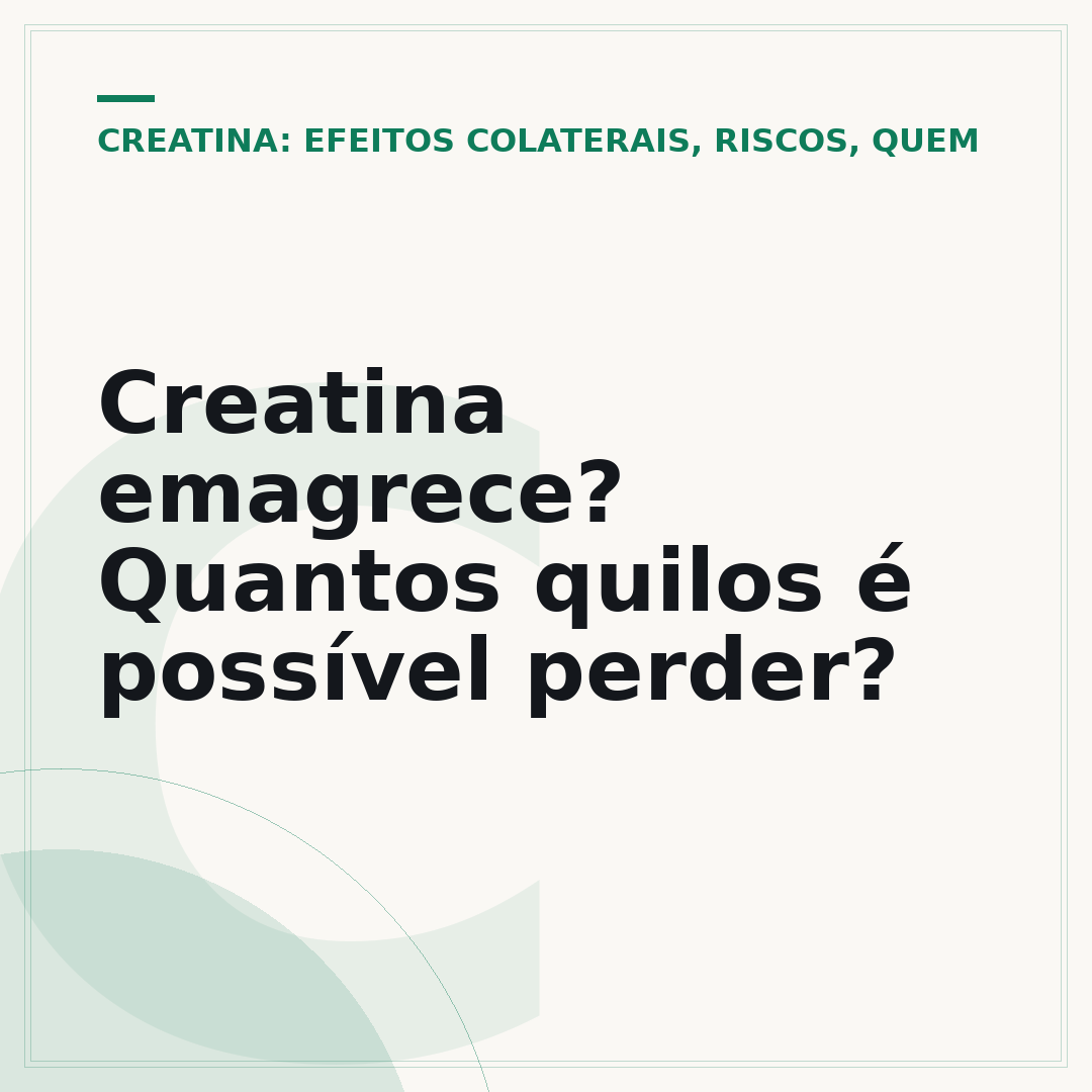 Creatina emagrece? Quantos quilos é possível perder?