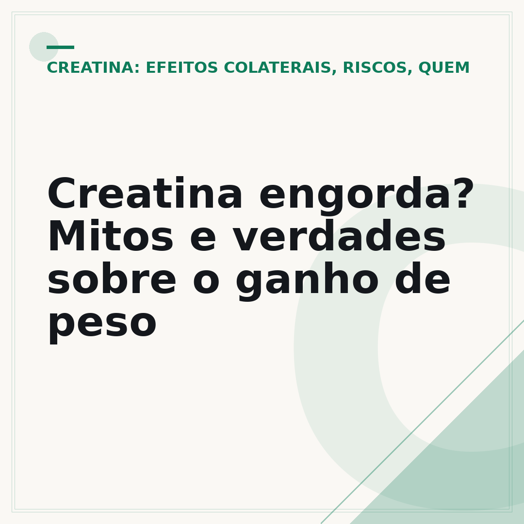 Creatina engorda? Mitos e verdades sobre o ganho de peso