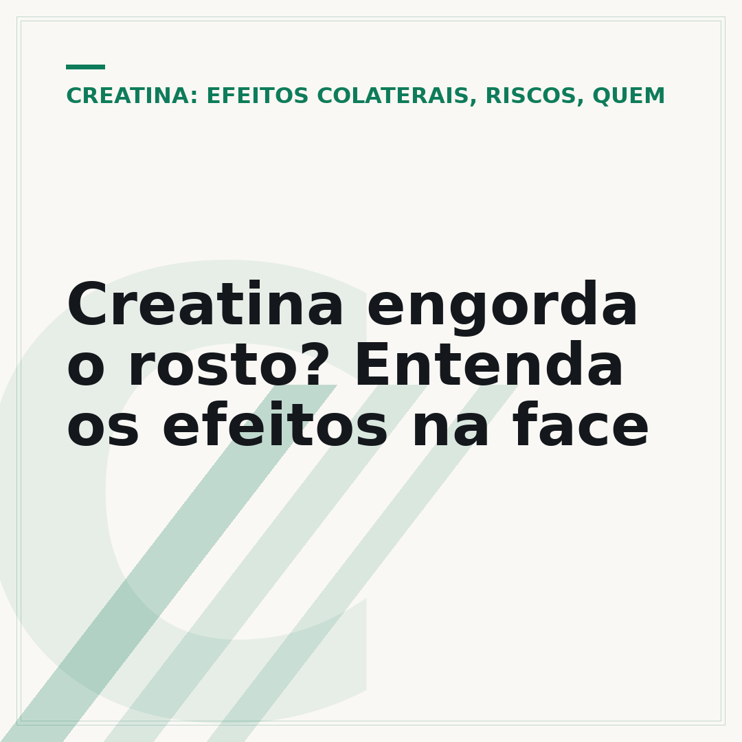 Creatina engorda o rosto? Entenda os efeitos na face