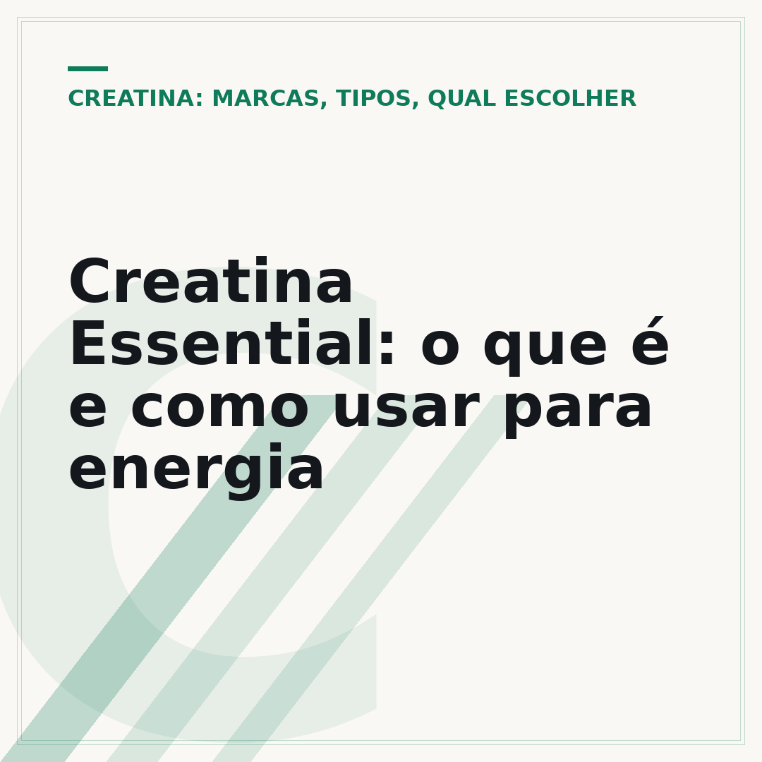 Creatina Essential: o que é e como usar para energia
