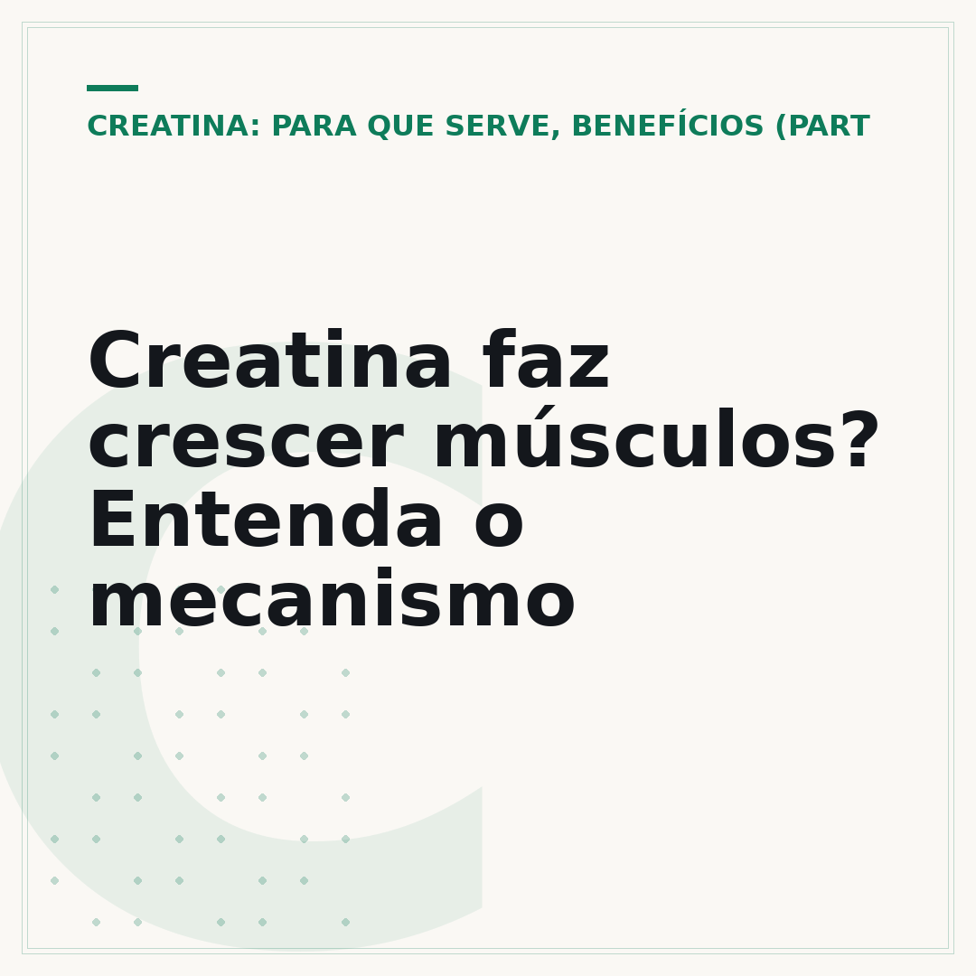 Creatina faz crescer músculos? Entenda o mecanismo