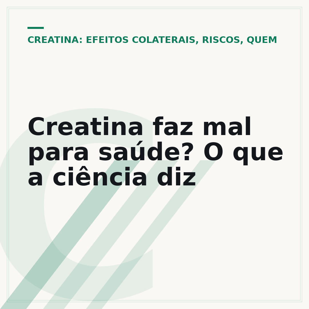 Creatina faz mal para saúde? O que a ciência diz