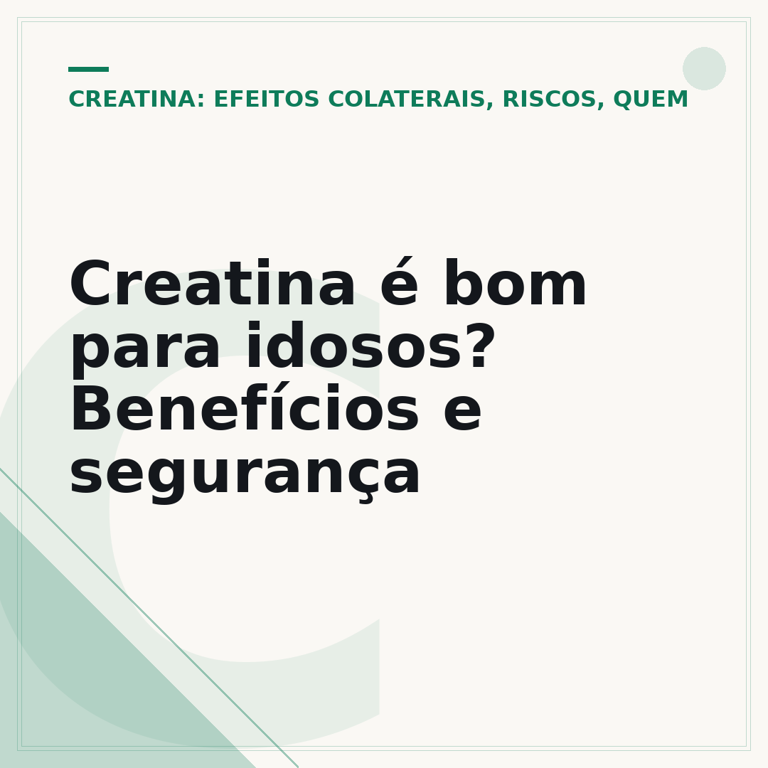 Creatina é bom para idosos? Benefícios e segurança