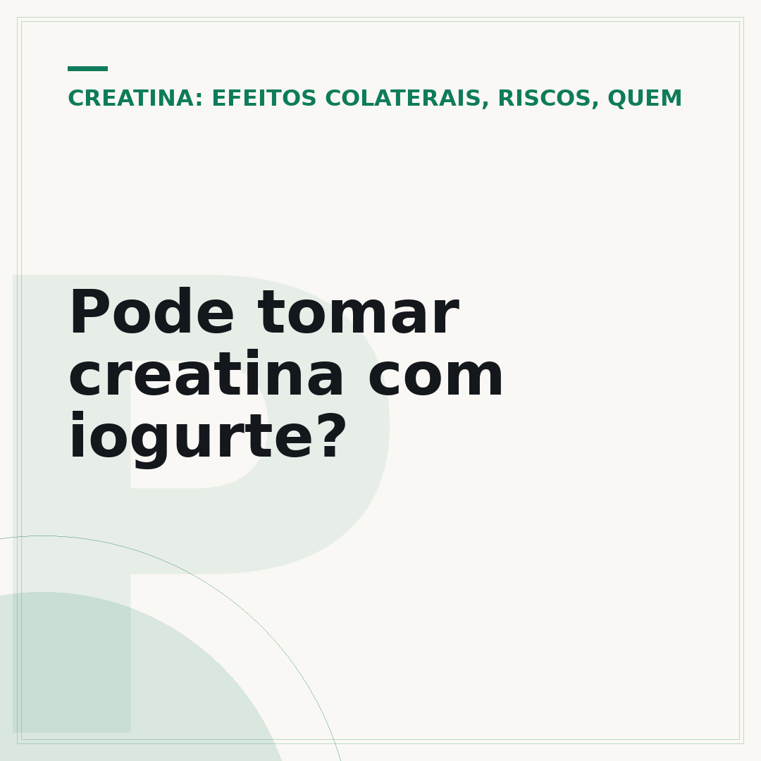 Pode tomar creatina com iogurte?