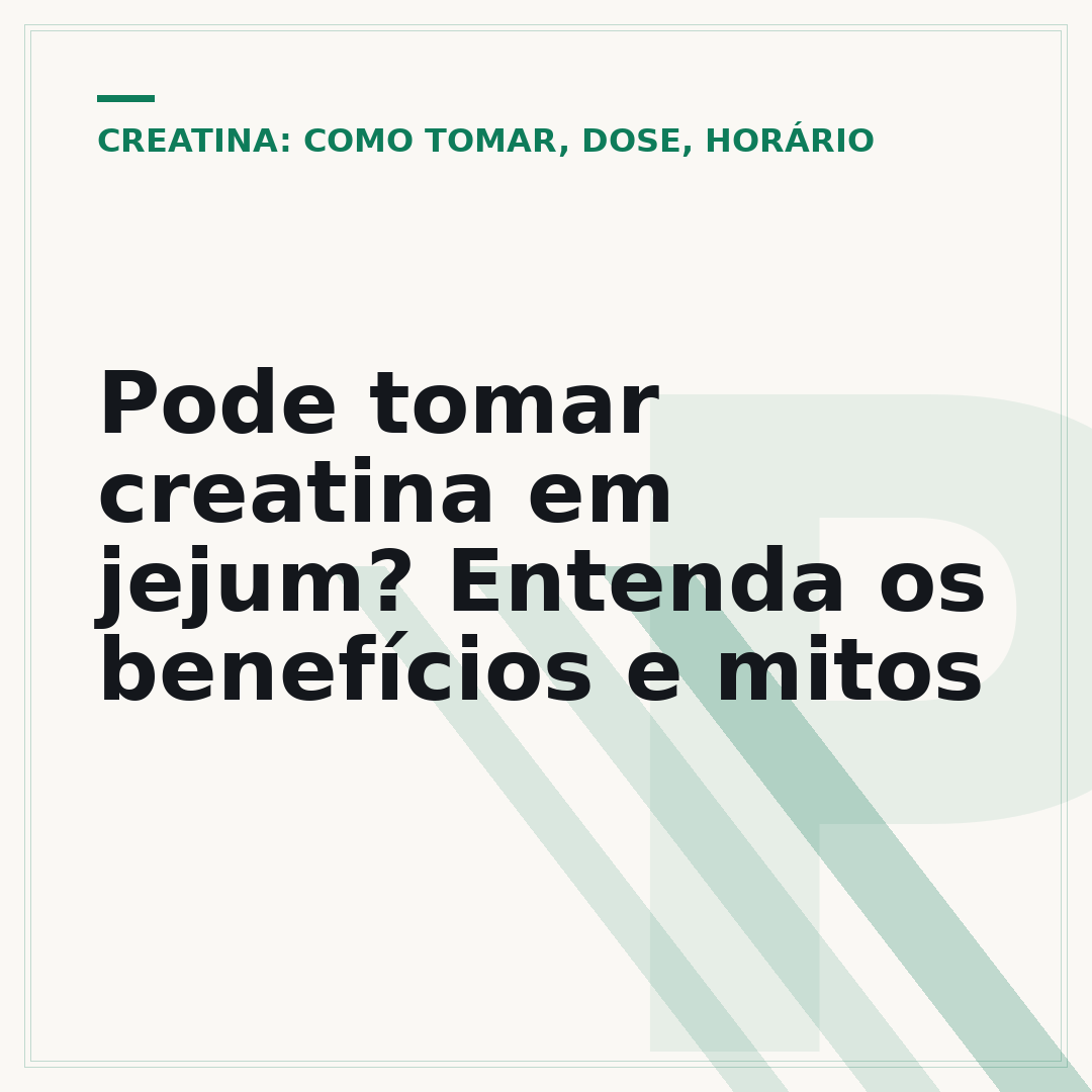 Pode tomar creatina em jejum? Entenda os benefícios e mitos