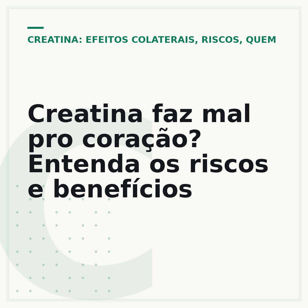 Creatina faz mal pro coração? Entenda os riscos e benefícios