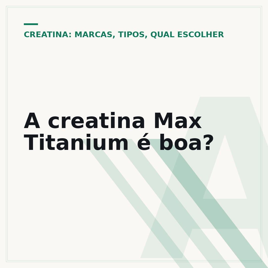 A creatina Max Titanium é boa?