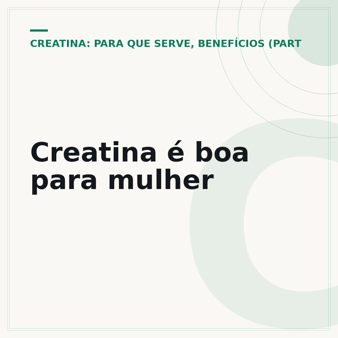 Creatina é boa para mulher