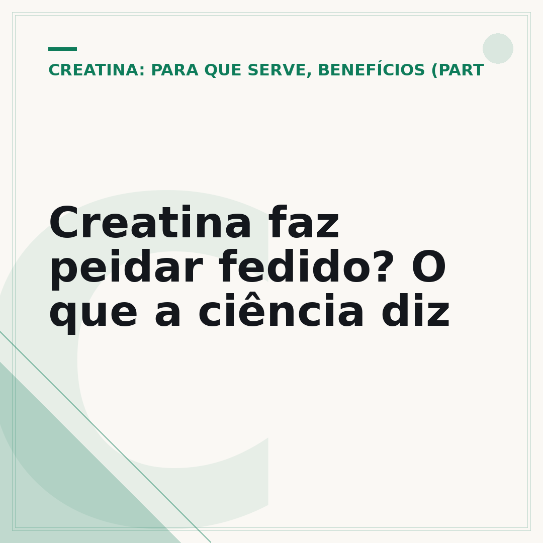Creatina faz peidar fedido? O que a ciência diz