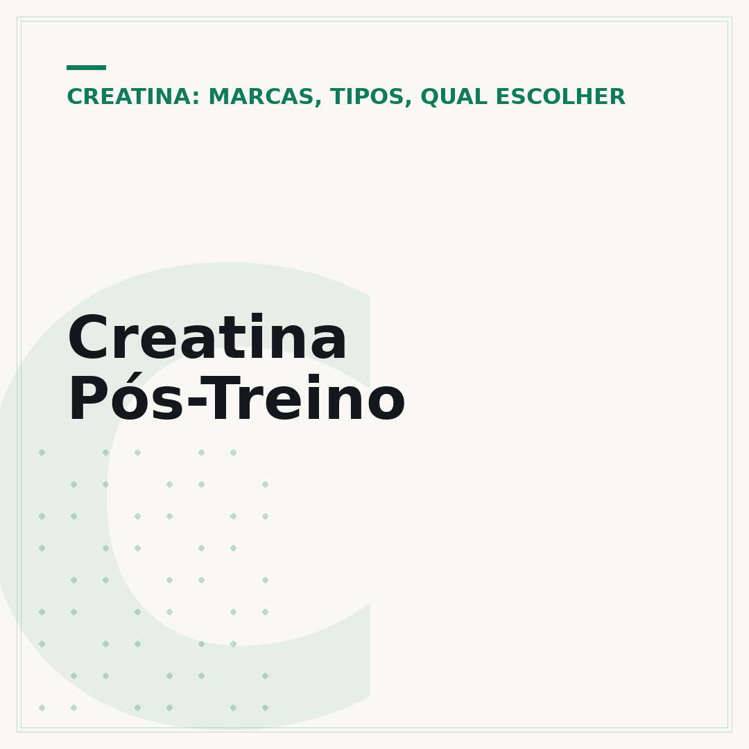 Creatina Pós-Treino