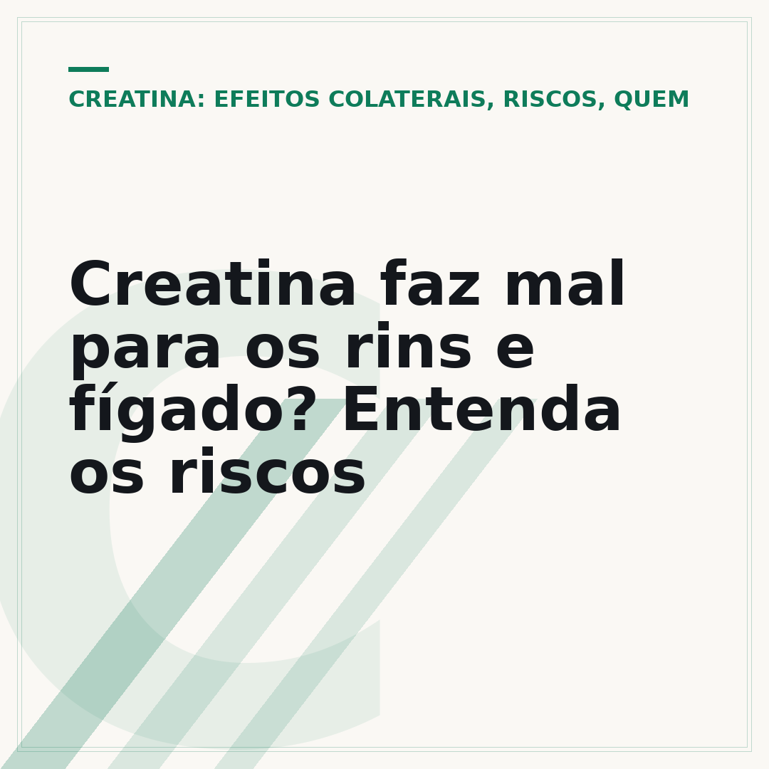 Creatina faz mal para os rins e fígado? Entenda os riscos