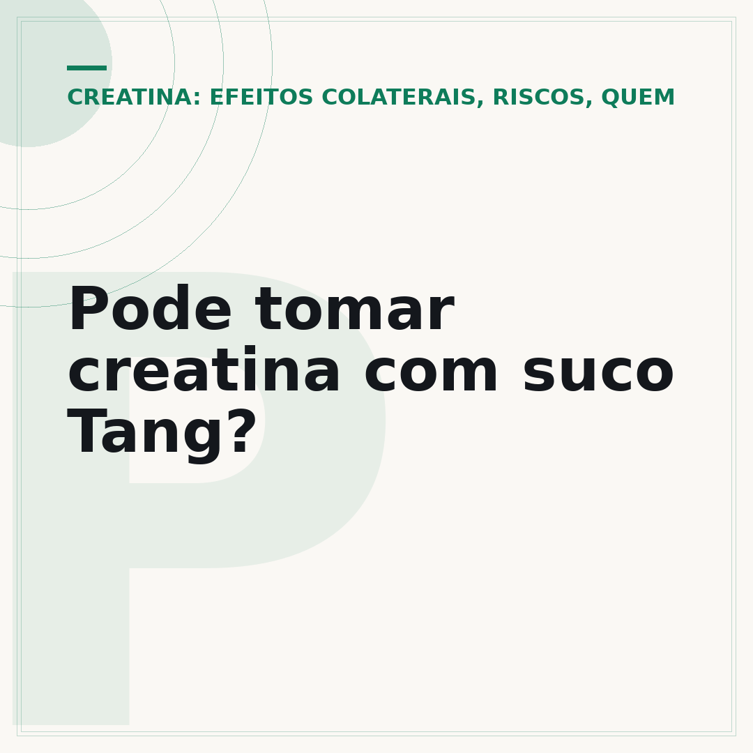 Pode tomar creatina com suco Tang?
