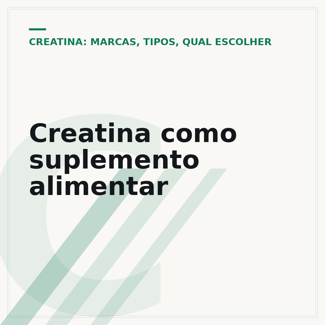 Creatina como suplemento alimentar