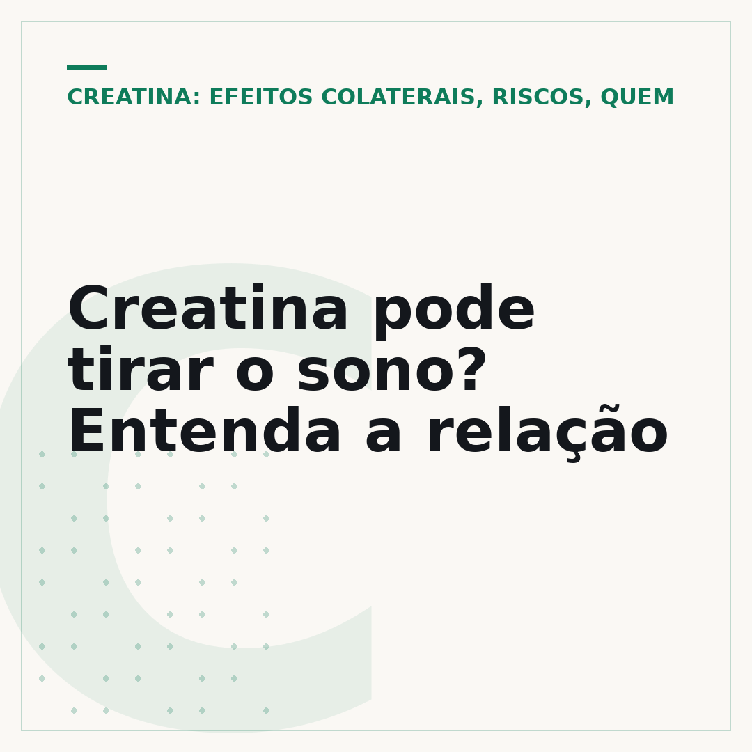 Creatina pode tirar o sono? Entenda a relação